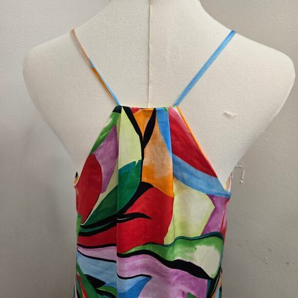 NICOLE MILLER Abstract Floral Maxi Tent Dress Small - Picture 6 of 10